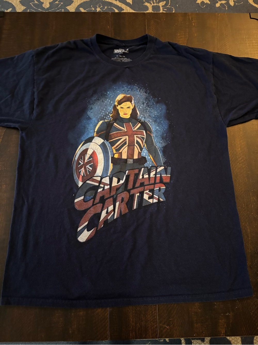 Marvel Captain Carter Navy Short Sleeve Graphic Tee